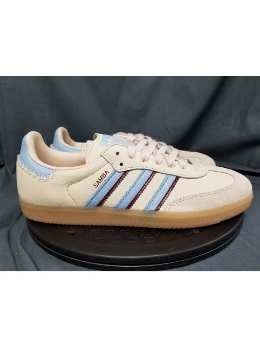 Adidas Samba OG Wonder White Clear Sky Shadow Red JS5041 Men's Size 9 NEW NO BOX